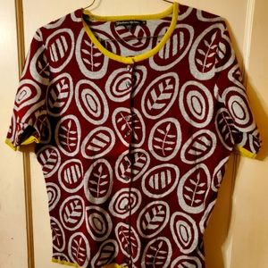 Gudrun Sjoden EUC ethnic print cardigan XL